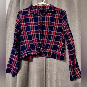 Women's long sleeve plaid shirt
